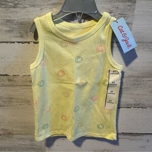 Cat & Jack Toddler Girl Smilies Tank Top Yellow Size 2T NEW